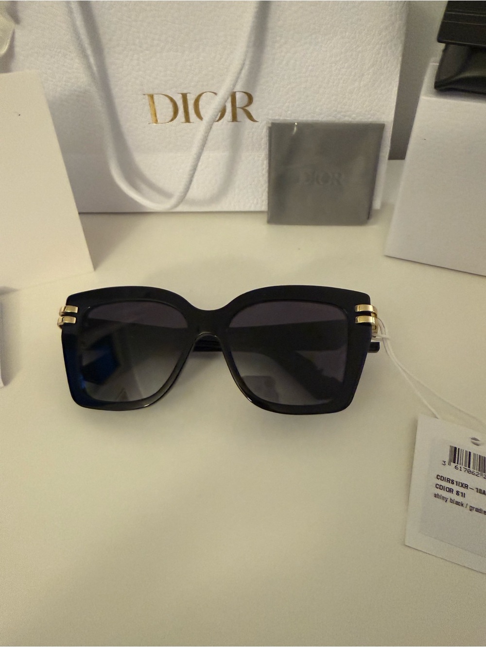 Dior CDior S1I Square Women’s Black Sunglasses - 52mm - Brand New 2026 Season 😎